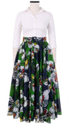 Aster Skirt #1 with Belt Midi Length Cotton Musola (Mode Orchid)