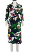Hepburn Dress Shirt Collar 3/4 Sleeve Long Length Cotton Stretch (Mode Orchid)