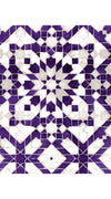 Florance Dress #2 Boat Neck 3/4 Sleeve Long Length Cotton Stretch (Mosaique Tile White)