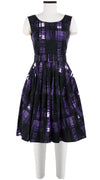 Rachel Dress Boat Neck Sleeveless Cotton Stretch (Pencil Check)