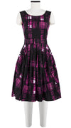 Rachel Dress Boat Neck Sleeveless Cotton Stretch (Pencil Check)