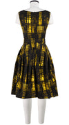 Rachel Dress Boat Neck Sleeveless Cotton Stretch (Pencil Check)