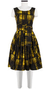 Rachel Dress Boat Neck Sleeveless Cotton Stretch (Pencil Check)