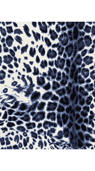 Faya Jumpsuit Shirt Collar 3/4 Sleeve Maxi Length Cotton Musola (Pierre Leoparde)