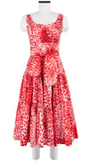 Emma Dress Open U Neck Sleeveless Midi Length Cotton Stretch (Pierre Leoparde)