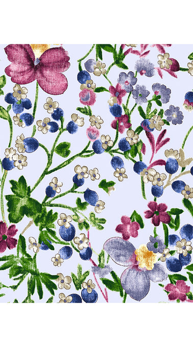 Aster Dress Shirt Collar Sleeveless Midi Length Cotton Musola (Rossi Linen Flowers)