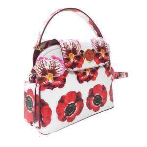 Sara Tote Small_Anemone Fokker_White Indian Red