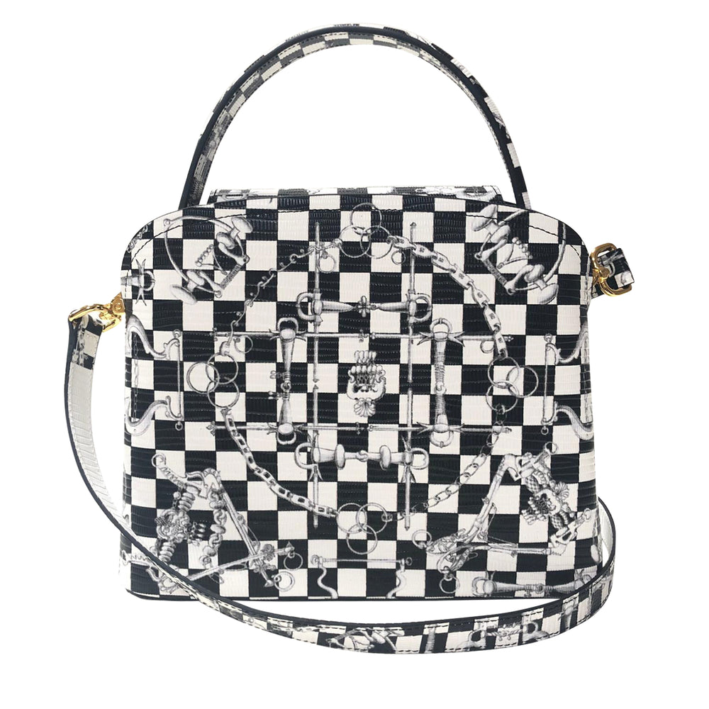 Sara Tote Small_LV Checkers_White Black
