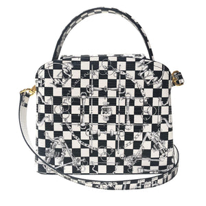 Sara Tote Small_LV Checkers_White Black