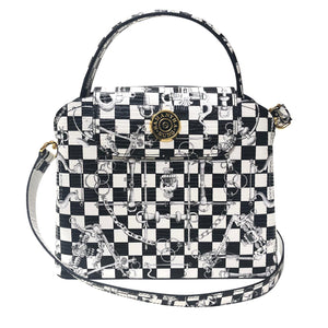 Sara Tote Small_LV Checkers_White Black
