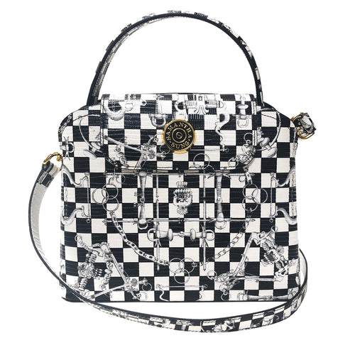 Sara Tote Small_LV Checkers_White Black