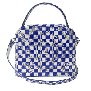 Sara Tote Small_LV Checkers_White Cobalt Blue