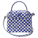 Sara Tote Small_LV Checkers_White Cobalt Blue