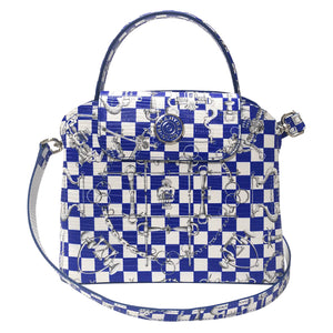 Sara Tote Small_LV Checkers_White Cobalt Blue