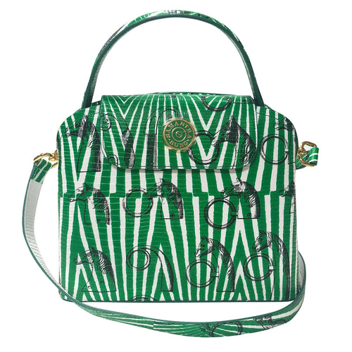 Sara Tote Small_Saddle Chain M_Pine Green