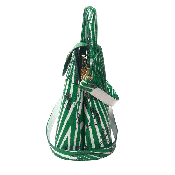 Sara Tote Small_Saddle Chain M_Pine Green