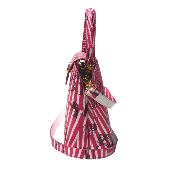 Sara Tote Small_Saddle Chain M_Pink