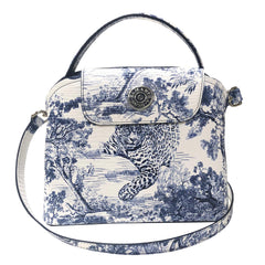 Sara Tote Small_Safari Toile White_White Indigo