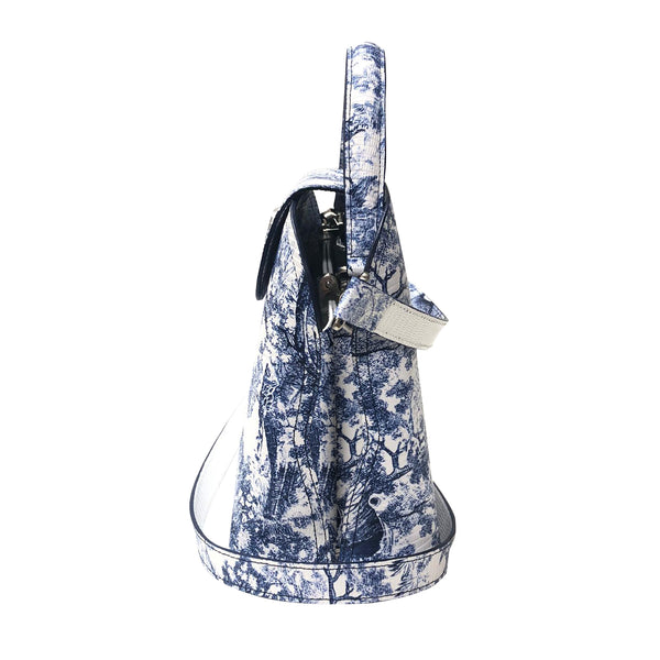 Sara Tote Small_Safari Toile White_White Indigo