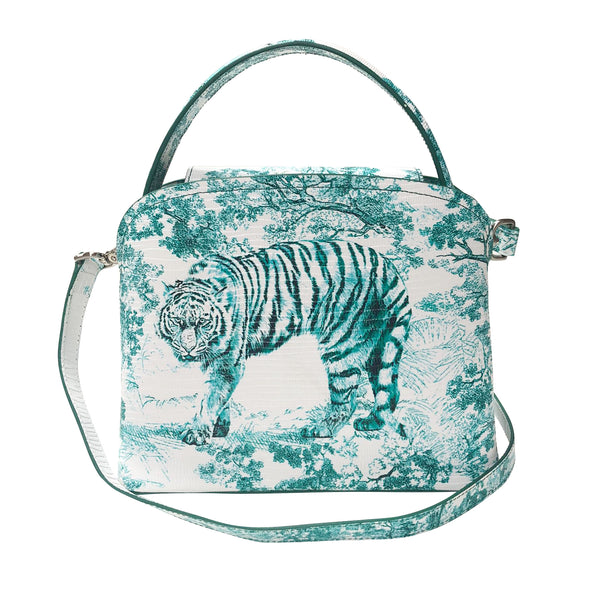 Sara Tote Small_Safari Toile White_White Jade