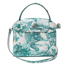 Sara Tote Small_Safari Toile White_White Jade