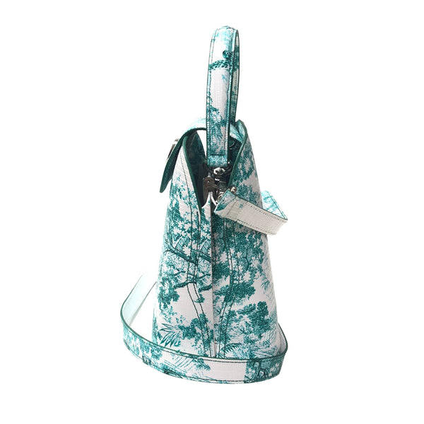 Sara Tote Small_Safari Toile White_White Jade