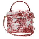 Sara Tote Small_Safari Toile White_White Red