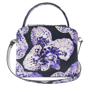 Sara Tote Small_Speckled Orchid Ground_Black Purple