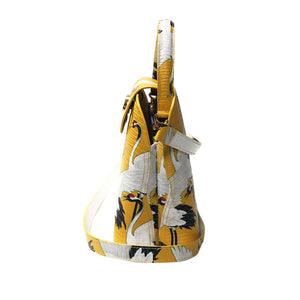 Sara Tote Small_White Crane Bright_Daffodile Yellow