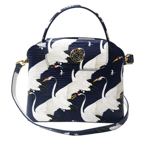 Sara Tote Small_White Crane Bright_Indigo