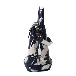 Sara Tote Small_White Crane Bright_Indigo