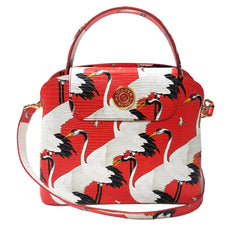 Sara Tote Small_White Crane Bright_Orange