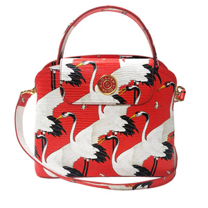 Sara Tote Small_White Crane Bright_Orange
