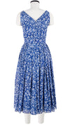 Vivien Dress #1 V Neck Sleeveless Midi Length Cotton Musola (Shibori Blooom)