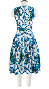 Rose Dress Crew Neck Sleeveless Long Length Cotton Stretch (Sicilian Lemon All Over)