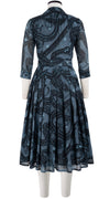 Audrey Dress #4 Shirt Collar 3/4 Sleeve Long +3 Length Cotton Musola (Snake Whip)