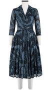 Audrey Dress #4 Shirt Collar 3/4 Sleeve Long +3 Length Cotton Musola (Snake Whip)
