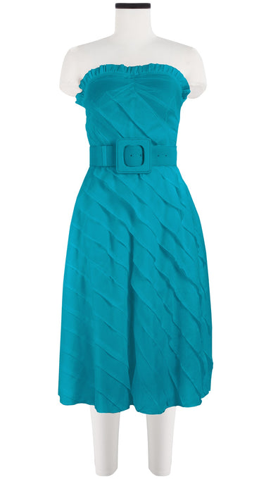 Buffy Dress Tube Strapless with Hamilton Belt Long Length Cotton Musola (Solid)