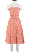 Buffy Dress Tube Strapless with Hamilton Belt Long Length Cotton Musola_Solid_Blush