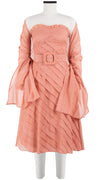 Buffy Dress Tube Strapless with Hamilton Belt Long Length Cotton Musola_Solid_Blush