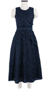 Buffy Dress Crew Neck Sleeveless Midi Length Cotton Musola (Solid)