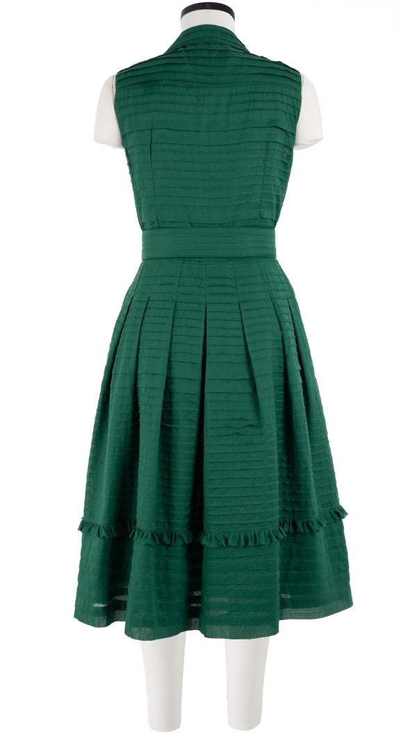 Audrey Dress #5 Shirt Collar Sleeveless Long Length Cotton Musola (Solid)