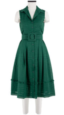 Audrey Dress #5 Shirt Collar Sleeveless Long Length Cotton Musola (Solid)