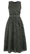 Buffy Dress Crew Neck Sleeveless Midi Length Cotton Musola (Solid)