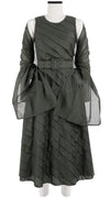 Buffy Dress Crew Neck Sleeveless Midi Length Cotton Musola (Solid)