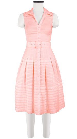 Audrey Dress #5 Shirt Collar Sleeveless Long Length Cotton Musola (Solid)