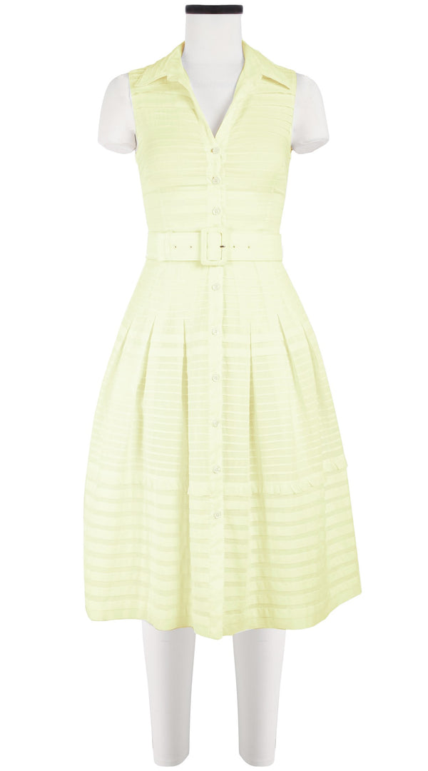 Audrey Dress #5 Shirt Collar Sleeveless Long Length Cotton Musola (Solid)