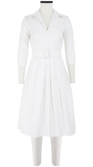 Audrey Dress #1 Shirt Collar 3/4 Sleeve Regular +2 Length Cotton Stretch (Solid)