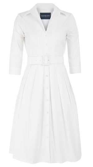 Audrey Dress #1 Shirt Collar 3/4 Sleeve Regular +2 Length Cotton Stretch (Solid)