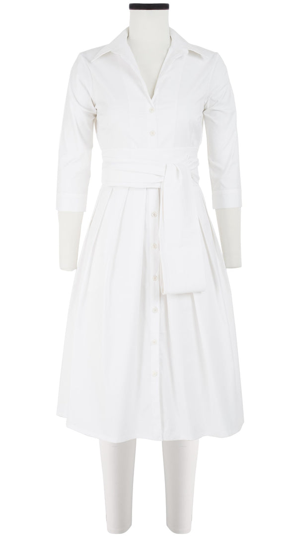 Audrey Dress #1 Shirt Collar 3/4 Sleeve Regular +2 Length Cotton Stretch (Solid)